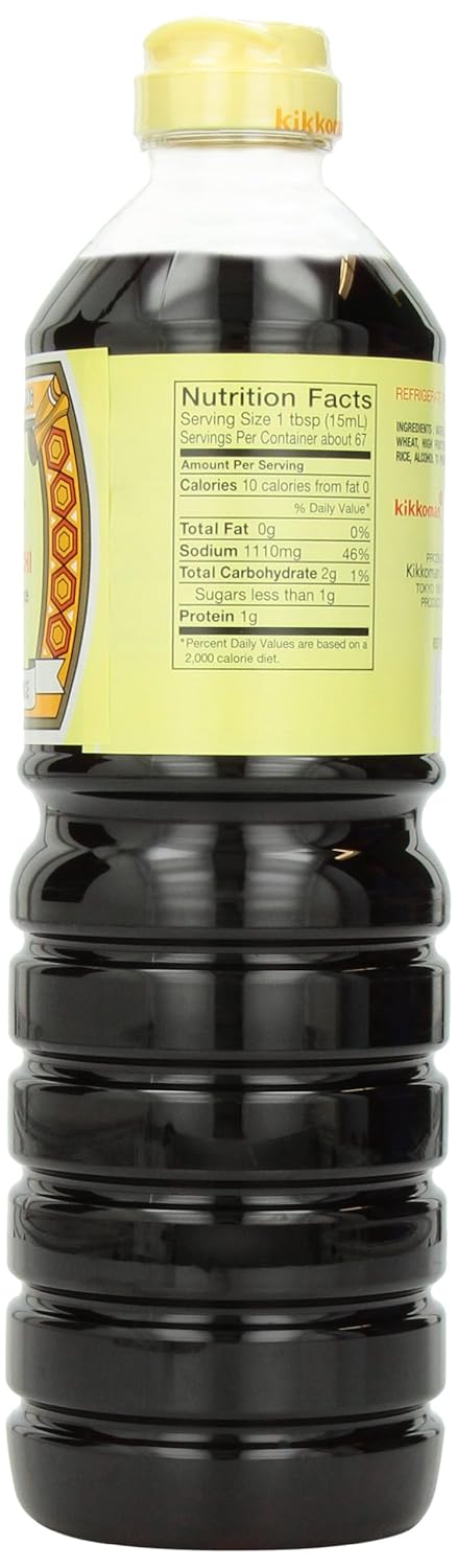 33.8 Oz (Pack 3) Kikkoman Usukuchi Soy Sauce, Fl