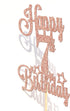 Happy 7th Birthday Cake Topper, Cheers to 7 Years, Hello 7, 7th Birthday Anniversary Party Decorations in Rose Gold
