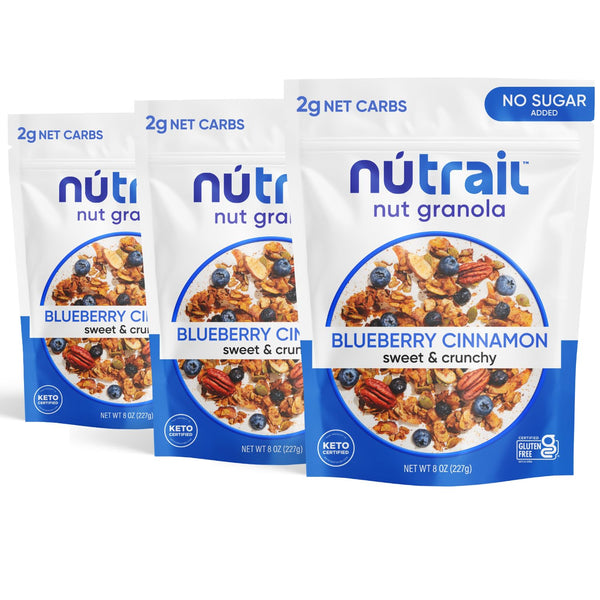 NuTrail Nut Granola Cereal, Blueberry Cinnamon, No Sugar Added, Gluten Free, Grain