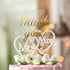 Yalikop 2 Pieces Acrylic Cake Topper Blank Clear DIY for Custom Wedding Birthday Festival Party, Hexagon Style