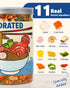 11 12.35 oz Dried Ramen Toppings Mix Seafood & Veggies - Real Squid, Shrimp, Fish Cake & Goji Berry, Low Fat, No Added