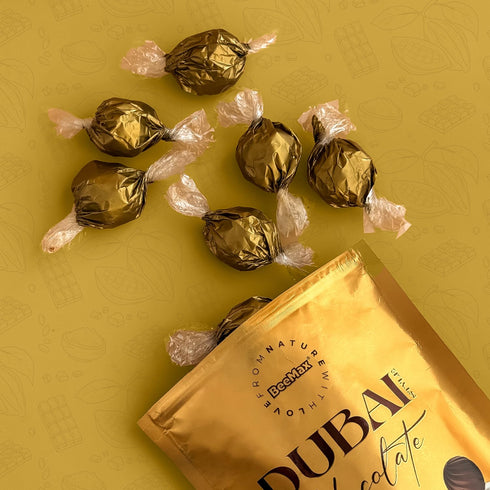 4.24 oz BEEMAX Dubai Style Chocolate Truffles, Made with Premium Milk, Pistachio Cream & Crunchy Kadaifi, Middle