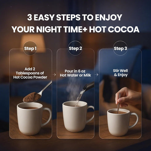 10 5mg 10.58 OZ Magnesium Hot Cocoa for Sleep, Superfood Cocoa Powder, Mushroom Blend with Magnesium Glycinate