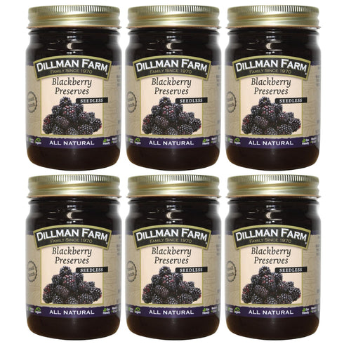 Dillman Farm All Natural Seedless Blackberry Preserves - Gluten-Free, Non-GMO, Vegan, Kosher,