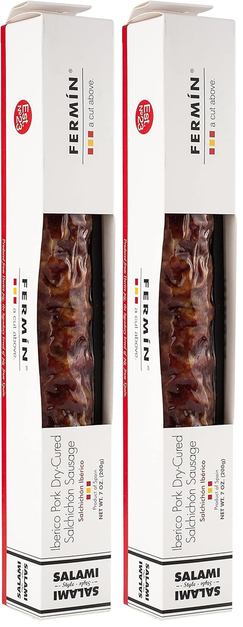 Fermin Salchichon Dry-Cured Iberico Sausage, 7 oz | Premium Spanish Charcuterie Made