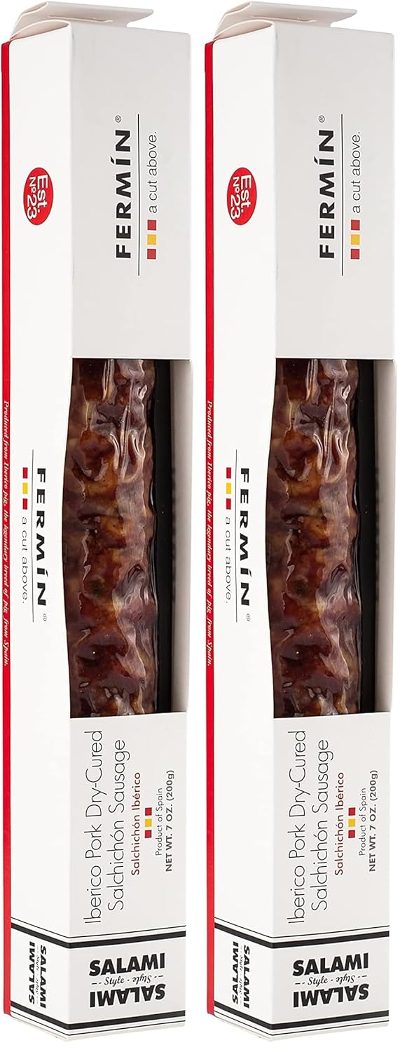 Fermin Salchichon Dry-Cured Iberico Sausage, 7 oz | Premium Spanish Charcuterie Made