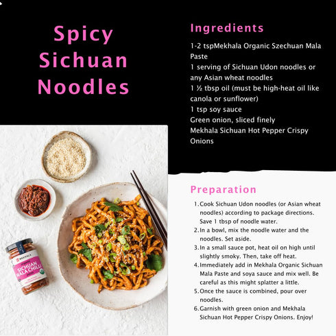 Mekhala Organic Sichuan Mala Chili Cooking Paste, Vegan, Gluten-Free, Versatile Condiment & Marinade