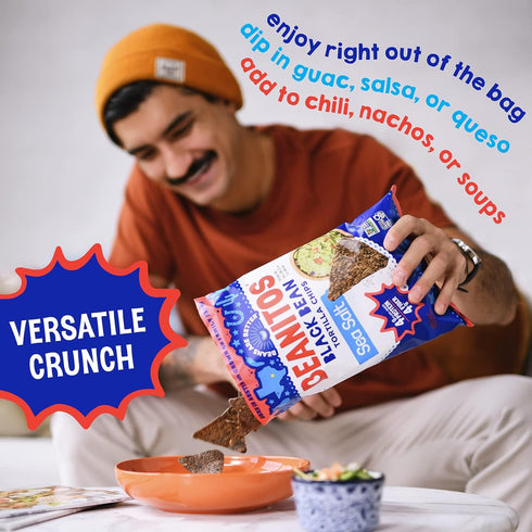 (6 Pack) 5 oz Beanitos Black Bean Chips - Original Sea Salt - Bag - Black Bean Tortilla Chips - Vegan Snack with Good
