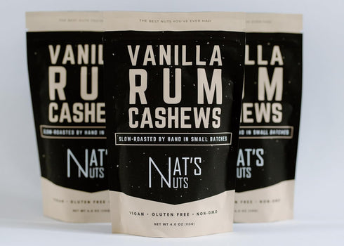 Nat's Nuts 4 Oz (Pack 2) Vanilla Rum Cashews