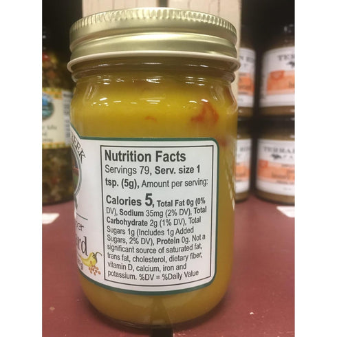 Walnut Creek Foods 14 Hot Pepper Mustard, Two ounce Glass Jars