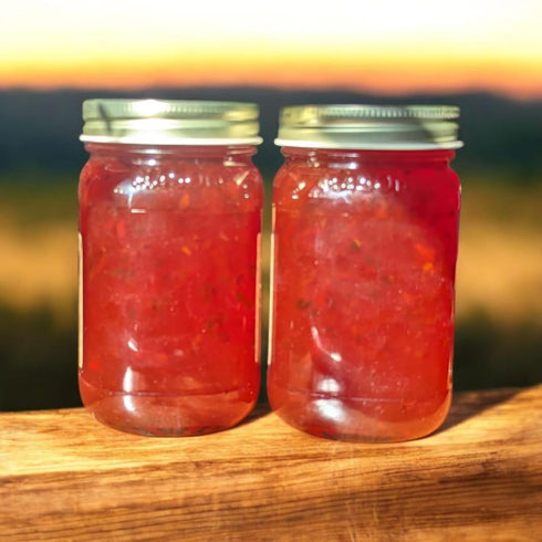 Generic 2 Pack (18 oz The Dutch Kettle Hot Jalapeo Pepper Jelly Jars) Homemade Amish Style Sweet & Spicy Spread Made