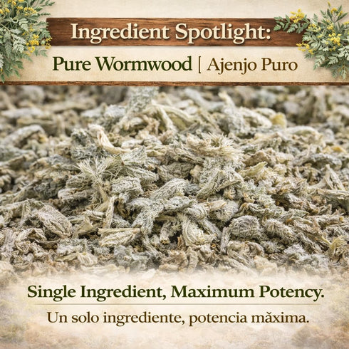 4 oz (113g) 100% Ajenjo Herbal Tea Natural Mexican Herb Wildcrafted Wormwood Vegan, Non-GMO Loose Leaf Herbal Infusion