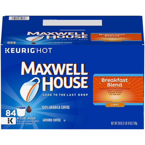 (84 Maxwell House Breakfast Blend Coffee , Single Serve Keurig K-Cup ct)