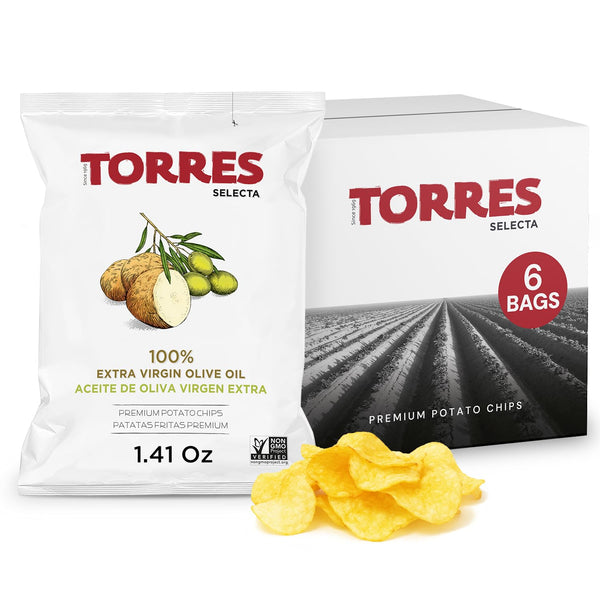 TORRES Selecta Gourmet Potato Chips - Snack Size Small Batch Artisan Kettle