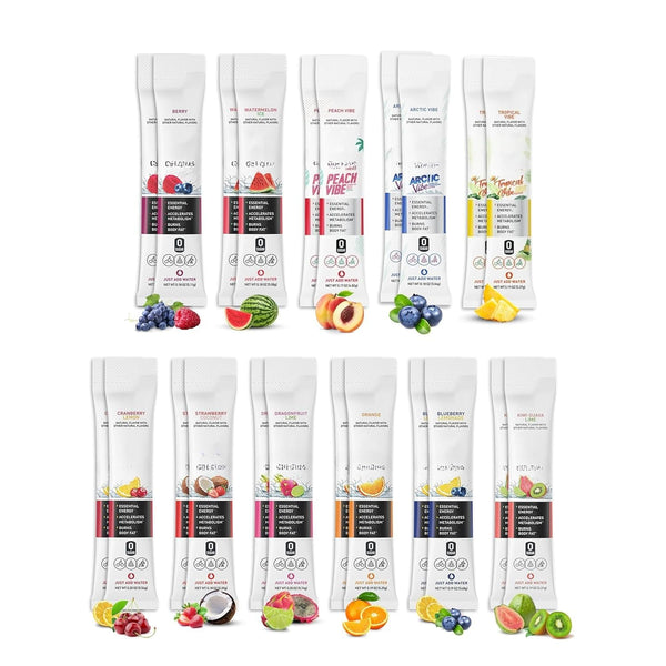 Powder Sticks Variety Pack |Zero Sugar| 11 flavors (22 count) Peach Vibe,