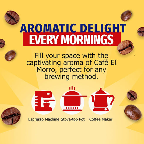 250g (8.81 oz), Pack 12, Pack, Premium Ground Coffee, Caf El Morro, of Gourmet Dark Roast Espresso Coffee, Vacuum