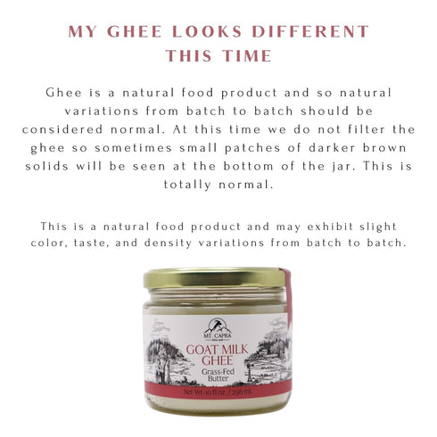 30 59 10 oz Mt. Capra Goat Milk Ghee | Grass-Fed Clarified Butter High in MCT Oil Perfect for Bulletproof Coffee, Keto