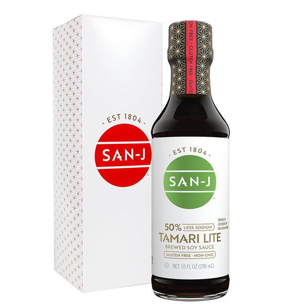 San-J Gluten Free Tamari Lite Soy Sauce, 10 oz, 50% Less Sodium