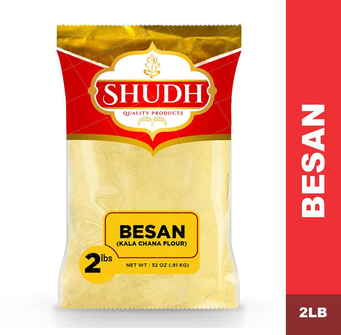 2 LB Shudh KALA CHANA BESAN (CHICKPEA FLOUR) ~ All Natural | Vegan | Gluten Friendly | Non-GMO