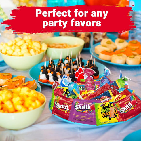 ONE CANDY WAY Pack 5lb Bulk Candy Mix Variety Assortment of Individually Wrapped Chewy & Hard Sweets - Candy for Party