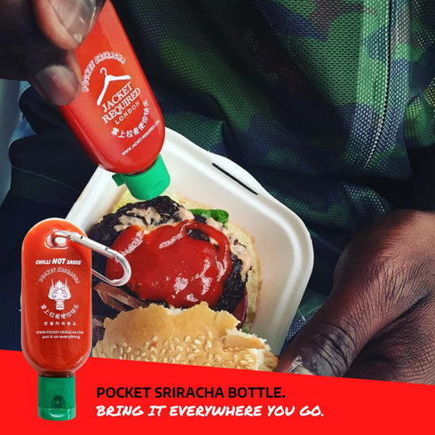 1 PACK Pocket Sriracha Mini Sriracha Hot Sauce Bottle Keyring Bring Hot Sauce with you Everywhere - Great Chilli Sauce