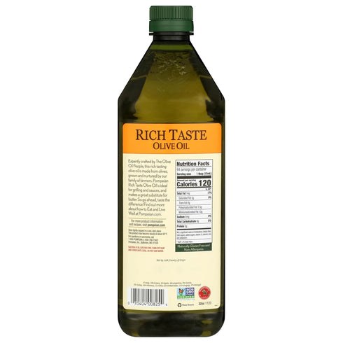 32 Oz Pompeian Rich Taste Olive Oil, High Heat Cooking, Baking & Sauteing, High Smoke Point, Fl