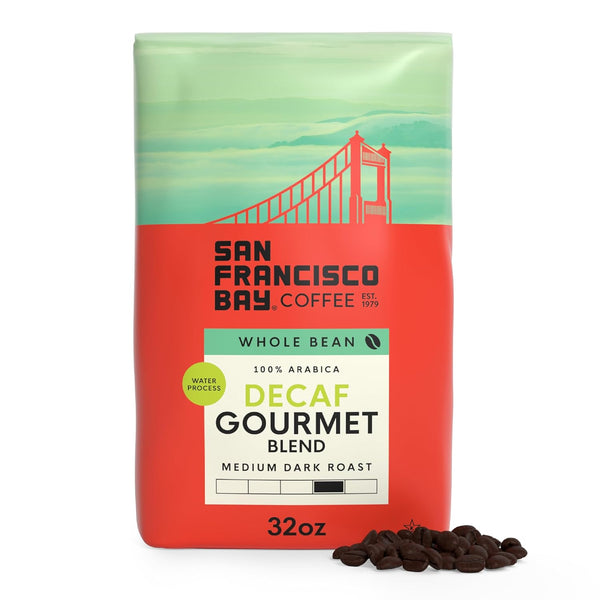 San Francisco Bay Coffee - Decaf Medium-Dark Roast Whole Bean Coffee -