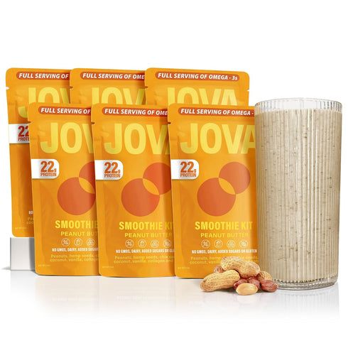 JOVA Superfood Peanut Butter Shake | 22g Protein, 10g Fiber, 10g Collagen,