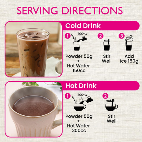 4 BOBA CHiC Natural Mocha Amazake Bedtime Hot Cocoa Matcha Latte Powder Alternative with GABA Black Rice Servings