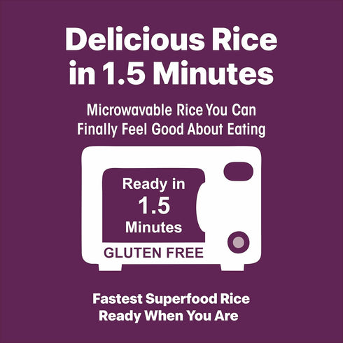 1.5 9.3g 4.5g 8.8 oz Pack 6 Eat Regal Black Rice | Ready to Eat Microwave in Minutes Superfood Grain | Always Fluffy