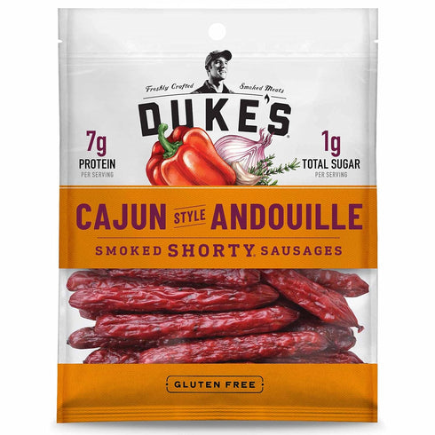 Duke's Pork Cajun Andouille Smoked Shorty Sausages, 7g Protein Per Serving, 5