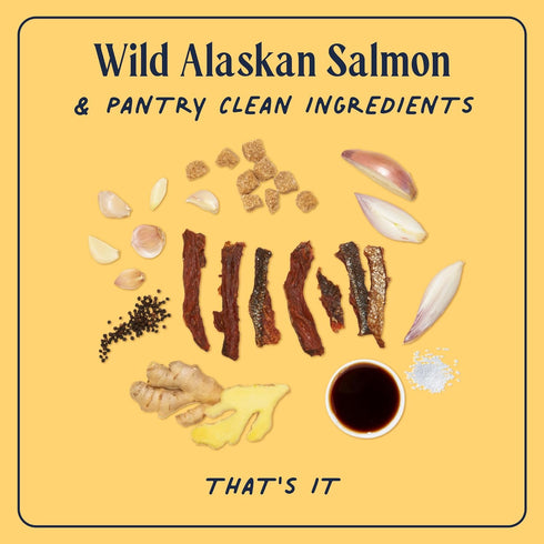 31g Omega-3s 3 Pack Fable Fish Wild Alaskan Salmon Jerky - Wild Caught Salmon with of Protein - Tasty Fish Jerky