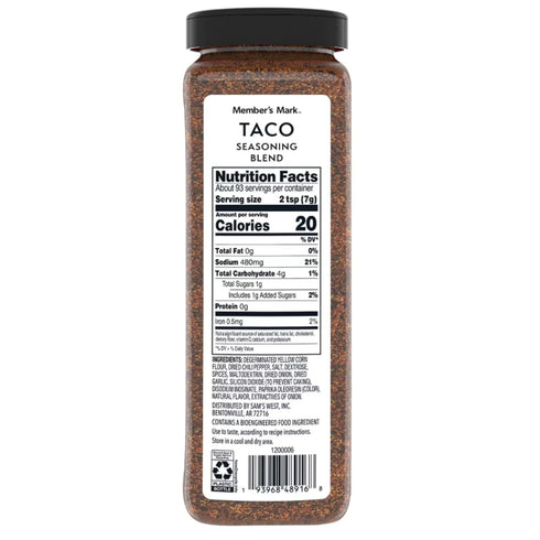 Generic 23 oz, M M Taco Seasoning Blend, All-Purpose Mexican Spice Mix for Chicken, Pork, Beef