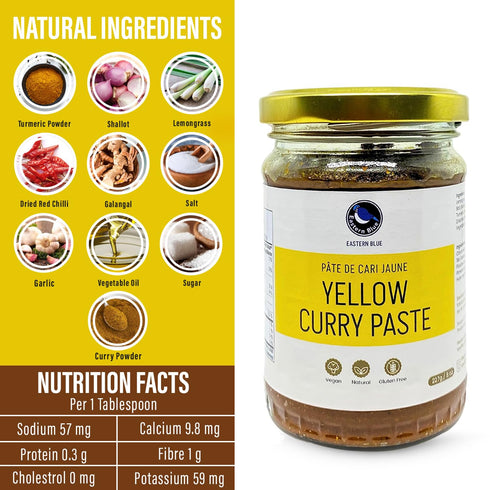Eastern Blue 8oz 227g Thai Curry Paste - Thai Green Curry Paste & Thai Yellow Curry Paste Each | Ready to Eat Authentic