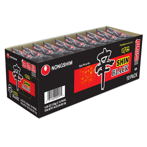 Nongshim Shin Ramyun Black with Premium Beef Broth, 4.58 Ounce (Pack of