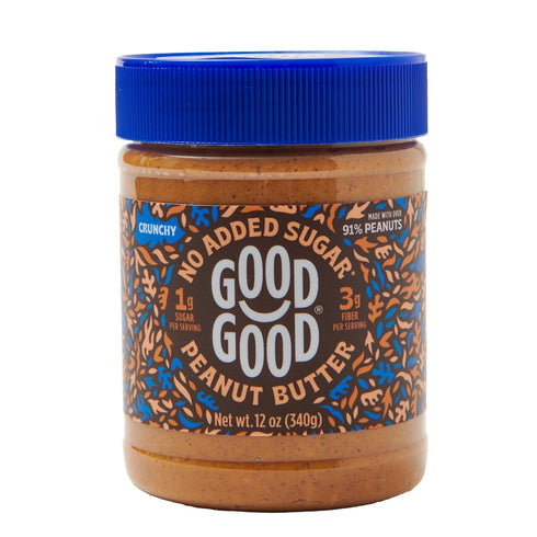 GOOD GOOD Crunchy Peanut Butter Keto Friendly - Low Carb & No