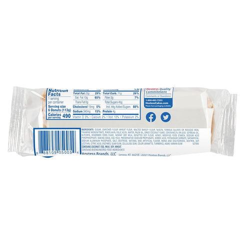 6 Count (10 Pack) Hostess Crunch Donettes, Bags