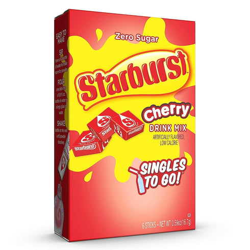 Starburst Cherry Singles To Go Drink Mix, 0.59 OZ, 6 CT (Pack