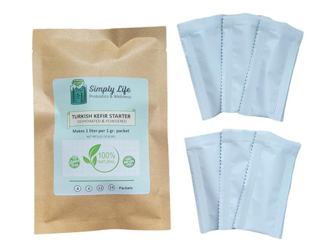 Dried - Lyophilized Kefir milk (12 packets), Homemade Kefir, Ready To Use,