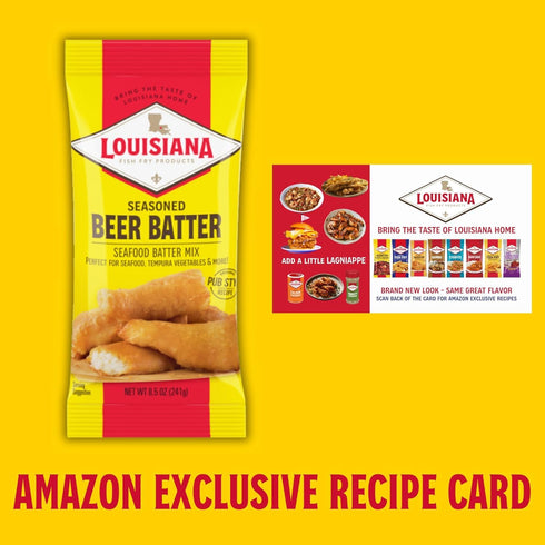 8.5 oz (Pack 3) Louisiana Fish Fry Products, Beer Batter Mix