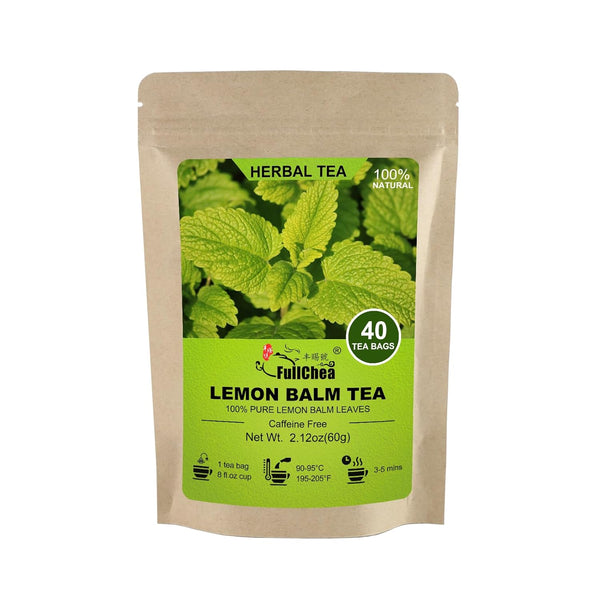 FullChea - Lemon Balm Tea Bag, 40 Teabags, 1.5g/bag - Premium Lemon