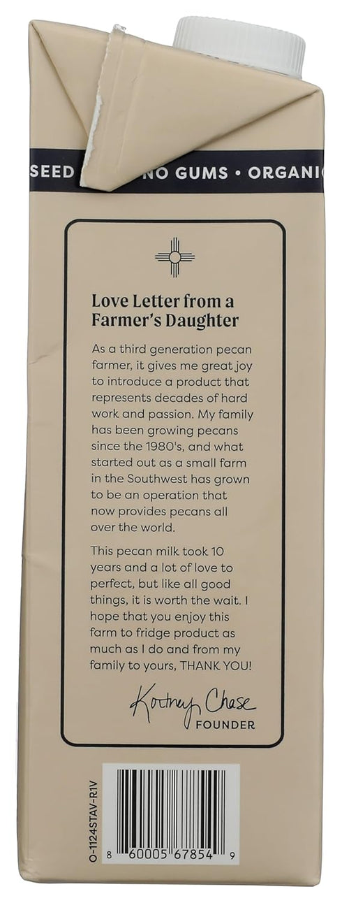 Pecana 32 Organic Unsweetened Vanilla Pecan Milk, FZ