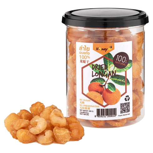 Honey D Natural Dried Longan, 100% Fruit Meat, 200 g (7.05oz)