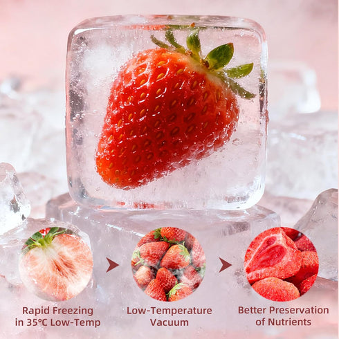 Awzag 8.82 Oz Freeze Dried Strawberries Crispy Freeze-Dried Whole Strawberries Intense Sweet & Tart Flavor Natural