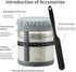 Jar,50oz Sourdough Starter Wide-Mouth with Non-slip silicone rubber Bottom Sourdough Starter Kit,Date Marked Feeding