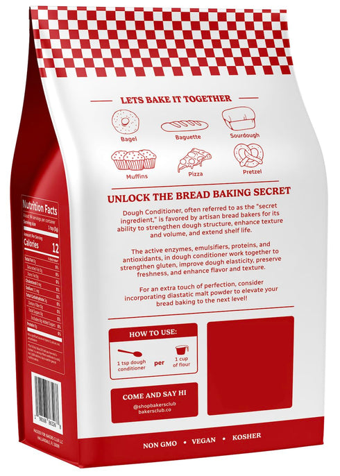 10oz Bakers Club Artisan Dough Conditioner Bread Improver & Baking Enhancer for Better Texture, Volume & Shelf Life