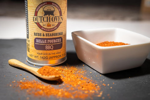 10 oz Dutch Oven Belle Fourche BBQ Rub Classic Western Pork Seasoning for Ribs, Pulled Pork, Shoulder & Chops