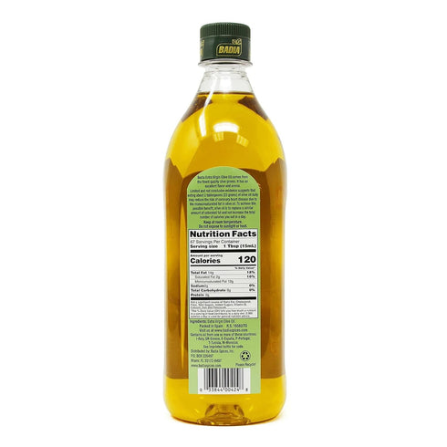 1 (33.8 oz) (Pack 2) Badia Extra Virgin Olive Oil, Liter fl First Cold Press, Excellent Flavor & Aroma