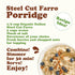 6 Food to Live Organic Italian Steel Cut Farro, Pounds Non-GMO, Cracked Pearled Wheat Grain, Non-Irradiated, Vegan