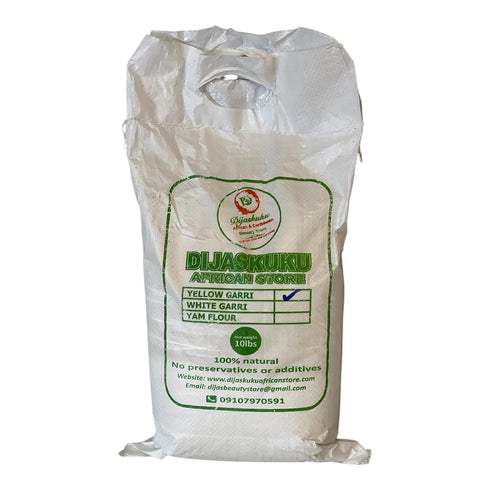 Generic Dijaskuku Yellow Garri, 100% Natural African Cassava Flour, 10 lbs